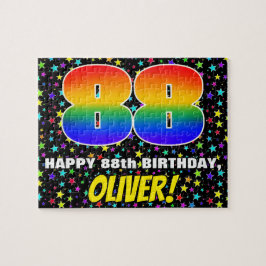 Quebra-cabeça 88.o aniversário — Padrão de campo de estrelas div
