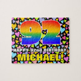 Quebra-cabeça 92º Aniversário — Diversão, Amores Formas Cardíaca