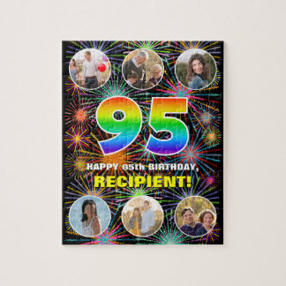 Quebra-cabeça 95º aniversário: Divertido Rainbow #, Personalizad