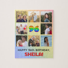 Quebra-cabeça 96º aniversário: Divertido Rainbow #, Personalizad