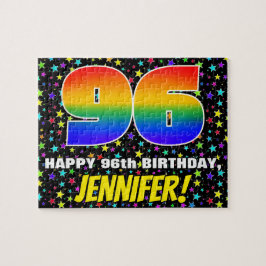 Quebra-cabeça 96.º Aniversário — Diversão, Colorida, Padrão de C