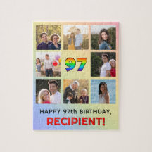 97º aniversário: Divertido Rainbow #, Personalizad