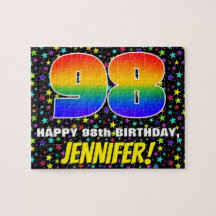 98.º Aniversário — Diversão, Colorida, Padrão de C