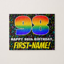 98.o aniversário — Símbolos musicais divertidos e 