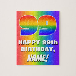 Quebra-cabeça 99º aniversário: Padrão Divertido e Colorido do Ar