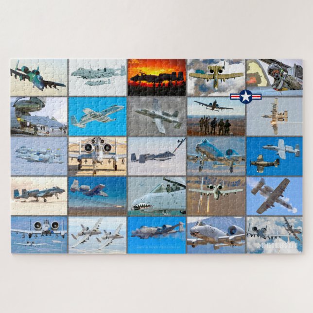 Quebra-cabeça A-10 THunderBOLT II "MONTAGE" (Horizontal)