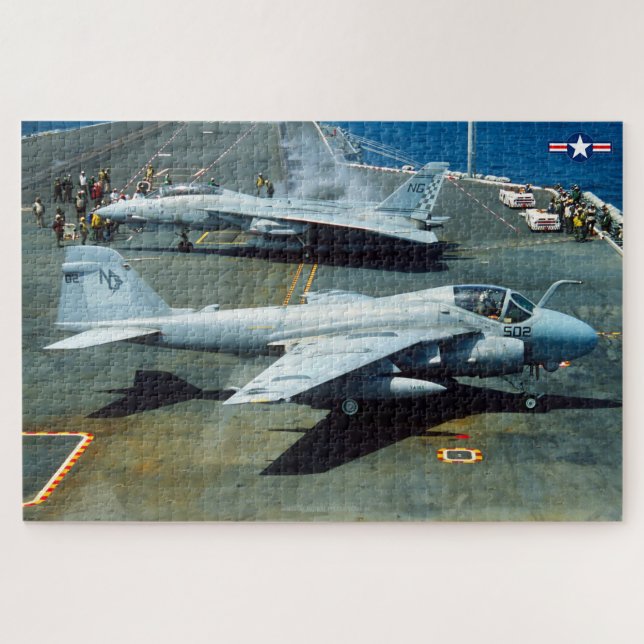 Quebra-cabeça A-6E INTRUDER e F-14 TOMCAT (20x30 POLEGADAS) (Horizontal)