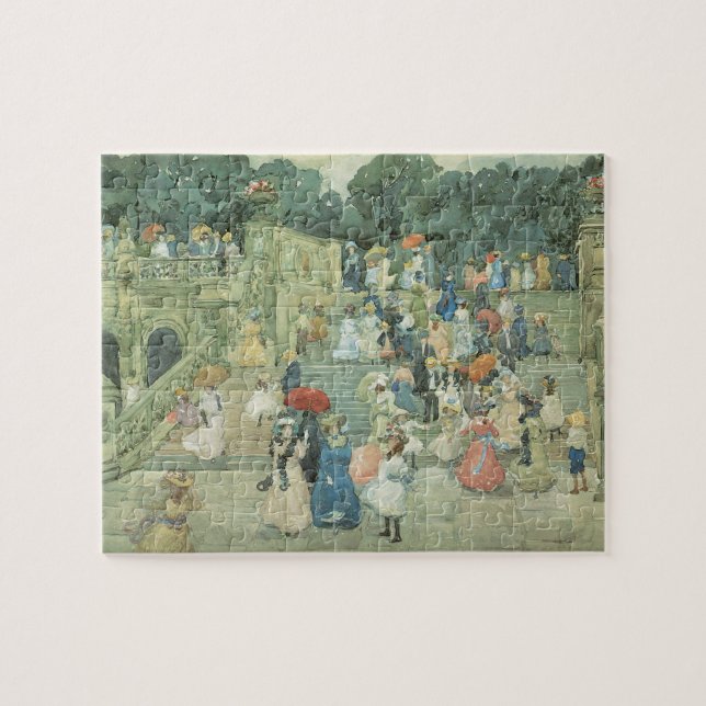 Quebra-cabeça A Alameda, Central Park por Maurice Prendergast (Horizontal)