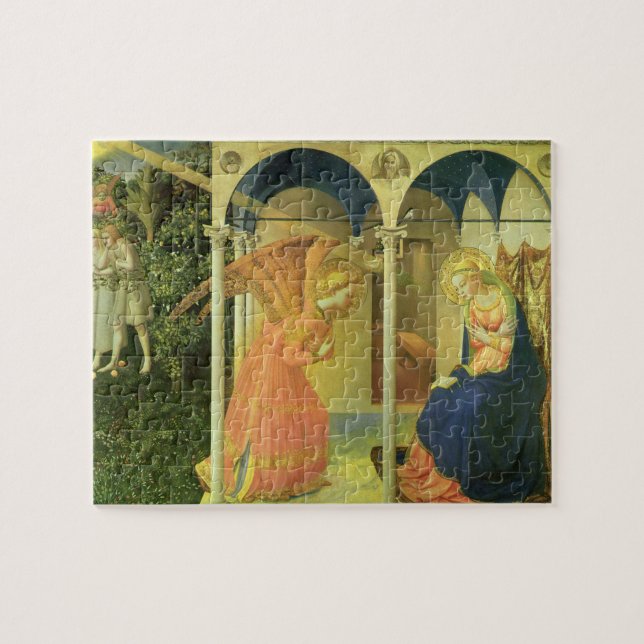 Quebra-cabeça A Anunciação do Prado por Fra Angelico (Horizontal)