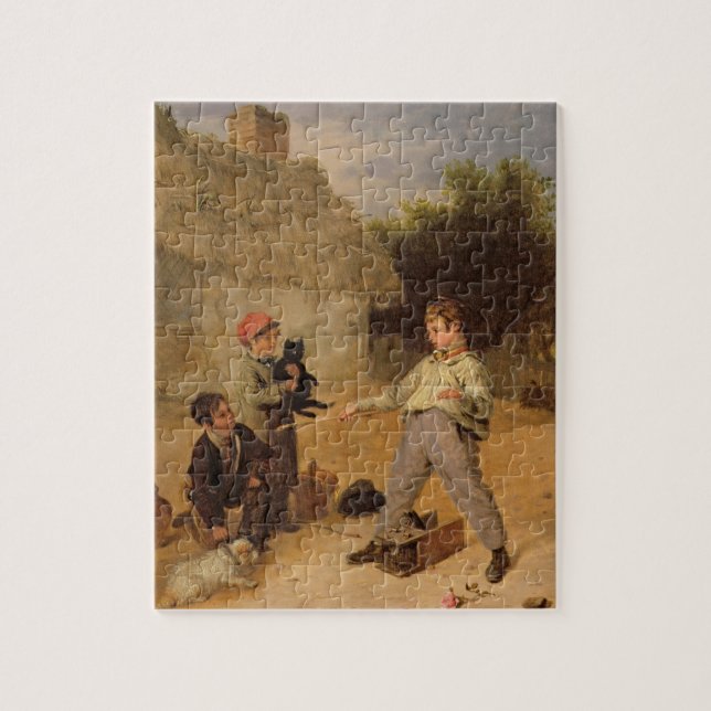 Quebra-cabeça A armadilha de rato (óleo no painel) (Vertical)