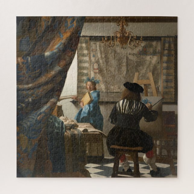 Quebra-cabeça A Arte da Pintura (Vertical)