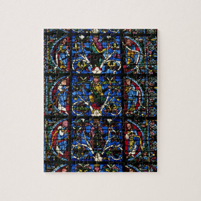 Quebra-cabeça A árvore de Jesse, janela de lanceta no facad (Vertical)