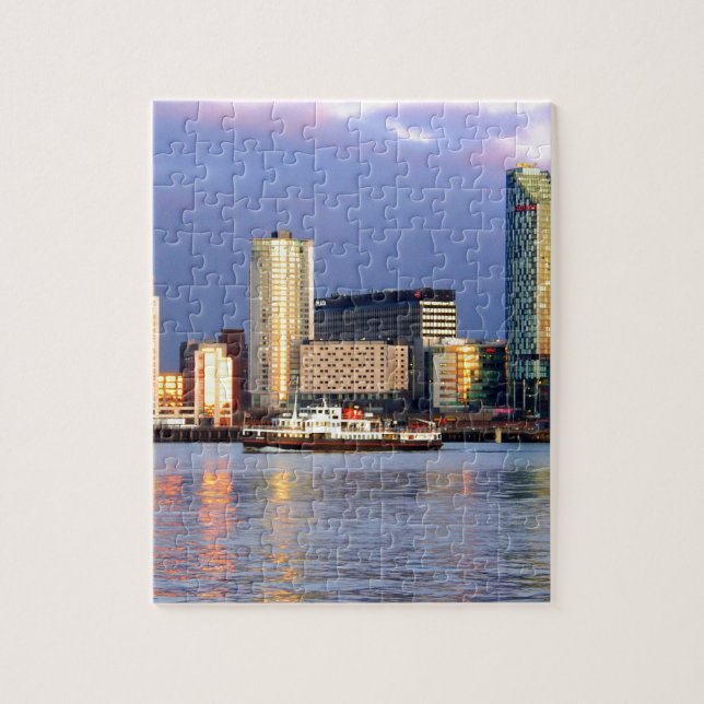 Quebra-cabeça A balsa de Mersey & o beira-rio de LIverpool (Vertical)