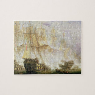 Quebra-cabeça A batalha de Trafalgar, c.1841 (óleo em canvas)