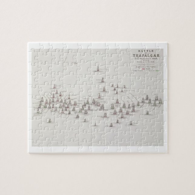 Quebra-cabeça A batalha de Trafalgar, o 21 de outubro de 1805, (Horizontal)