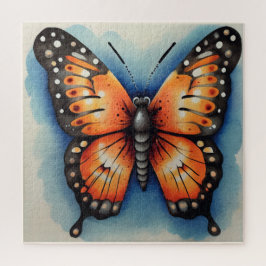 Quebra-cabeça A Bela Borboleta da Natureza Arte Flor