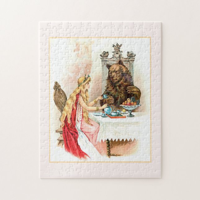 Quebra-cabeça A Bela na Rosa e a Besta (Vertical)