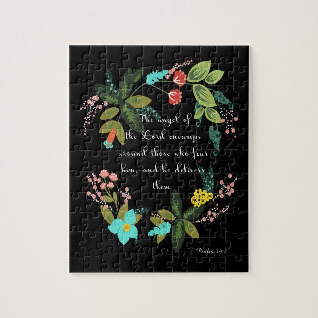 Quebra-cabeça A bíblia Verses a arte - 23:2 do salmo (Vertical)