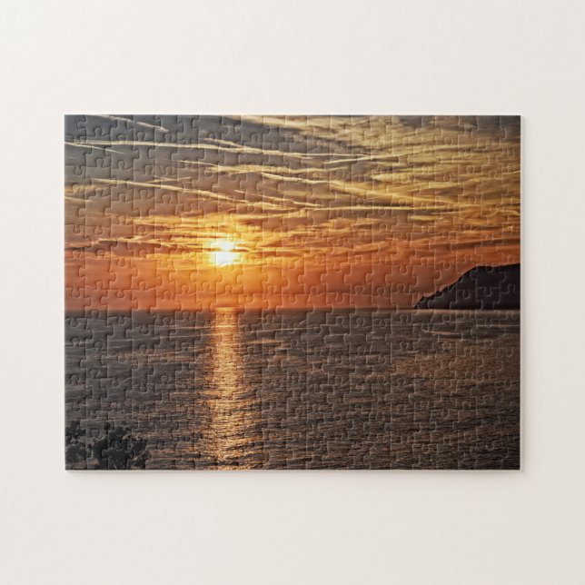Quebra-cabeça A Blaze do Sunset - 11x14 - 252 pcs. (Horizontal)