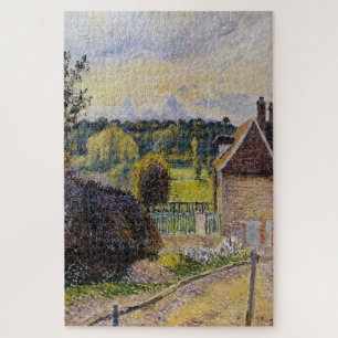 Quebra-cabeça A Casa Delafolie, Éragny, Pôr do Sol (1885) por C.