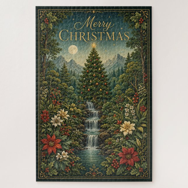 Quebra-cabeça A Cascata da Magia de Natal (Vertical)