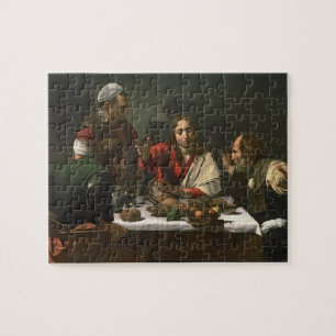Quebra-cabeça A ceia em Emmaus, 1601 (óleo e tempera)
