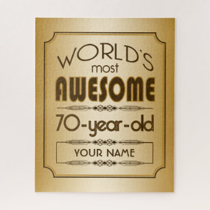 Quebra-cabeça A celebração de aniversário do 70 Dourado é a melh