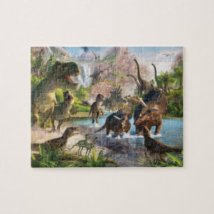 Quebra-cabeça A cena do dinossauro