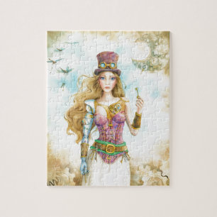 Quebra-cabeça "A chave", menina de Steampunk
