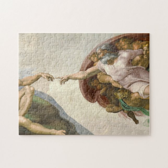 Quebra-cabeça A Criação de Adão por Michelangelo (Horizontal)