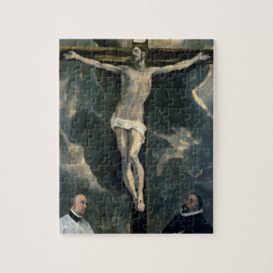 Quebra-cabeça A crucificação com dois doadores, c.1580 (óleo