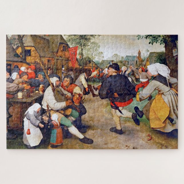 Quebra-cabeça A dança camponesa, Pieter Bruegel (Horizontal)