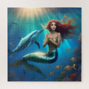 Quebra-cabeça "A dança do Oceano: Uma Sereia e a Viagem dos Golf