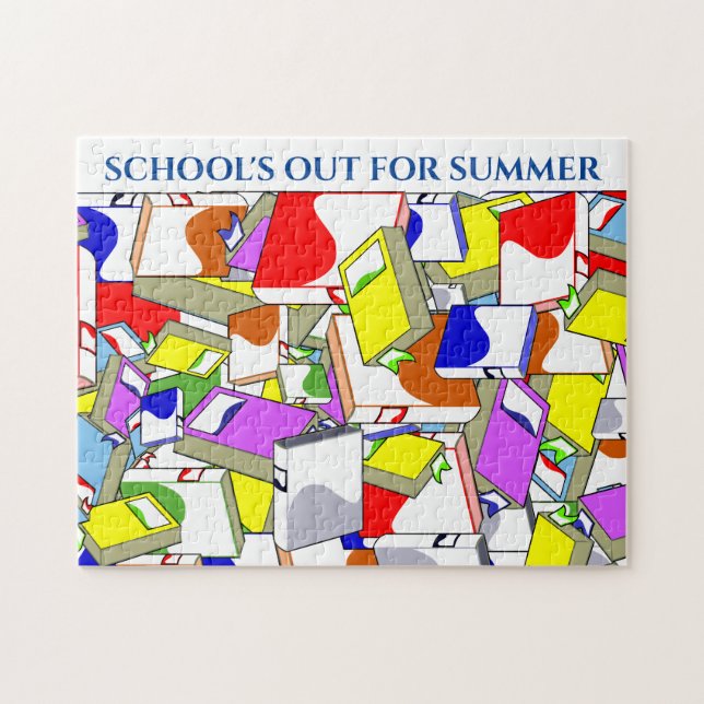 Quebra-cabeça "A ESCOLA ESTÁ FORA PARA O VERÃO". (Horizontal)
