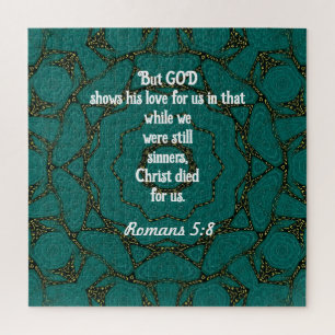 Quebra-cabeça A Escritura de Amor de Deus Cita Romanos 5:8