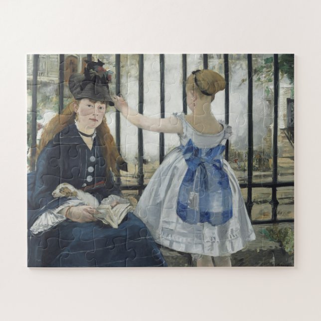 Quebra-cabeça A Estrada de Ferro - Arte Impressionista Manet (Horizontal)