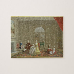 Quebra-cabeça A família do bacon de John, c.1742-43 (óleo em
