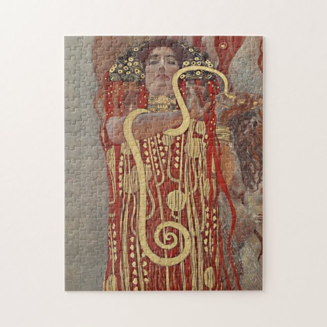 Quebra-cabeça A famosa pintura de Hygieia de Gustav Klimt. (Vertical)
