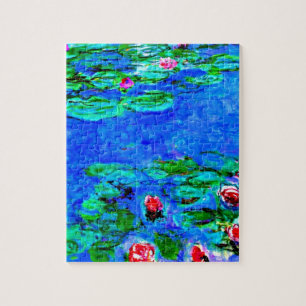 Quebra-cabeça A famosa pintura de Monet, Água Lírios (macro vist