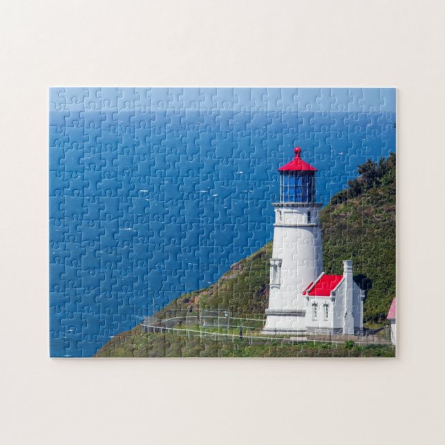 Quebra-cabeça A Farol de Heceta Head Perto de Florence (Horizontal)