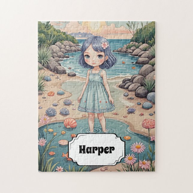 Quebra-cabeça A felicidade de Beachcomber é personalizada (Vertical)