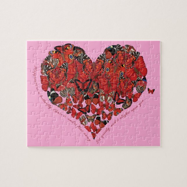 Quebra-cabeça A felicidade é uma borboleta (Horizontal)