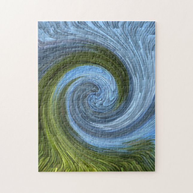 Quebra-cabeça A floresta perto do lago.. (Vertical)