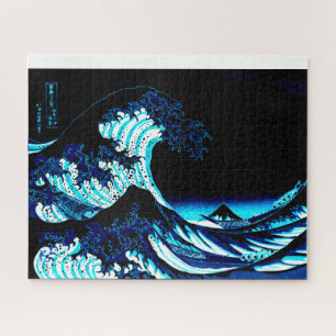 Quebra-cabeça A Grande Onda Azul Escuro