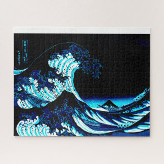 Quebra-cabeça A Grande Onda Azul Escuro