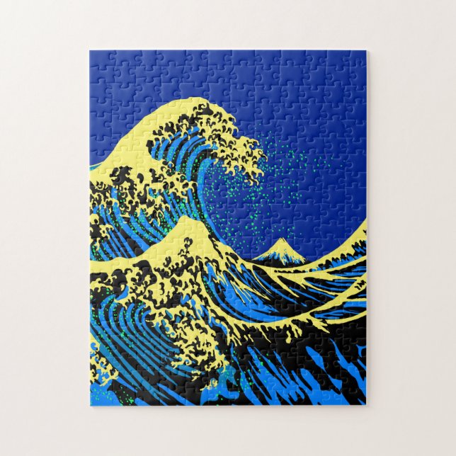 Quebra-cabeça A grande onda de Hokusai na decoração do estilo do (Vertical)