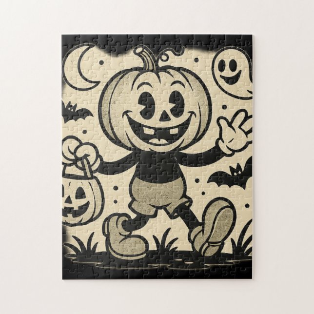 Quebra-cabeça A Halloween puzzle with a retro comic book feel. (Vertical)