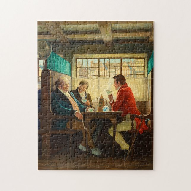 Quebra-cabeça A história do café de Newell Convers Wyeth (Vertical)