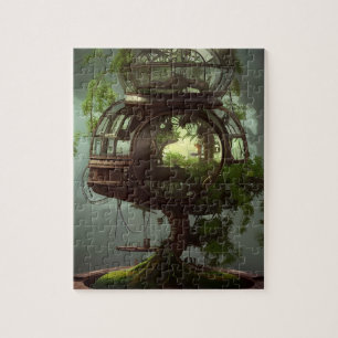 Quebra-cabeça A IA gerou uma fada de bonsai steampunk