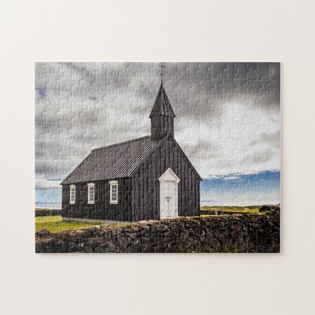 Quebra-cabeça A Igreja Negra De Budir, Islândia (Horizontal)